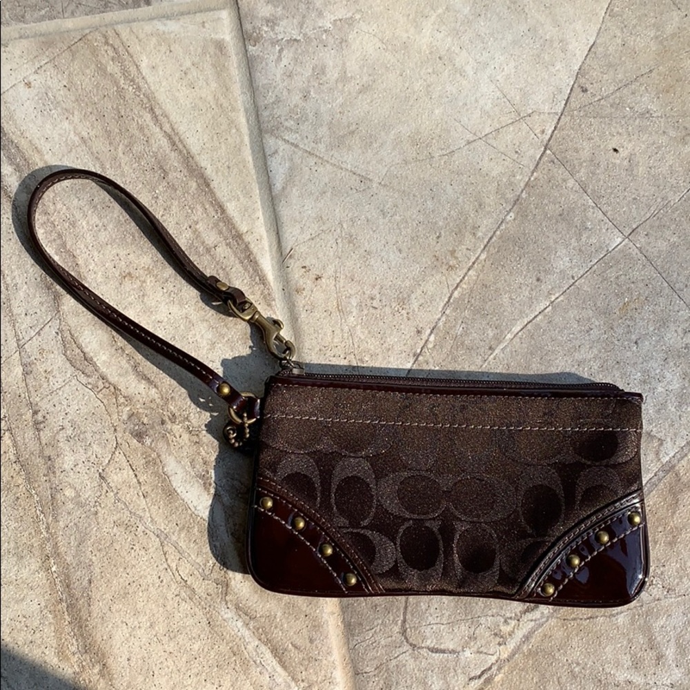 Chocolate Brown Coach small Clutch Never Used!